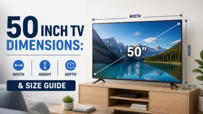 50 Inch TV Dimensions: Width, Height, Depth & Size Guide