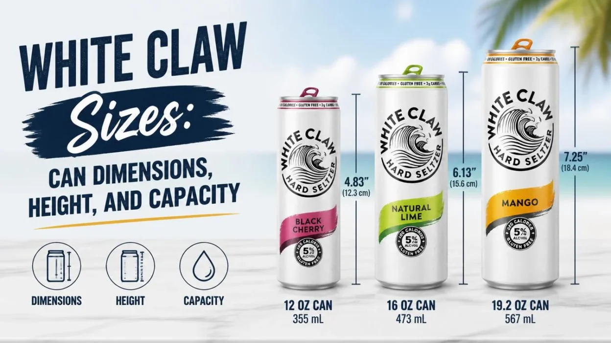White Claw Sizes: Can Dimensions, Height, and Capacity